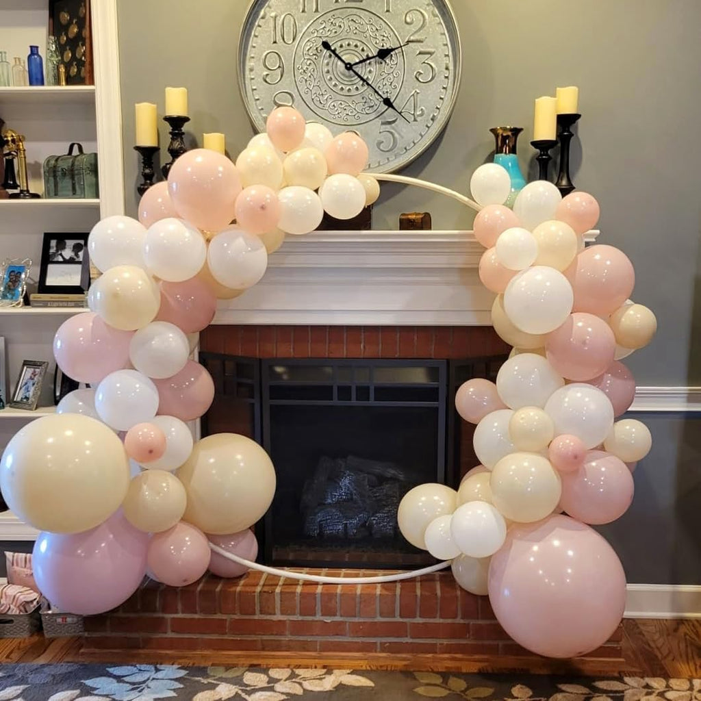 Skiennix Pink Beige Gold Balloon Garland Arch Kit - 109 Pieces Blush Pastel Balloons for Birthday & Wedding Decor