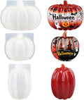 Skiennix 3D Pumpkin Resin Molds - Mini Silicone Molds for Epoxy, Soap & Candle Making | Halloween Decor