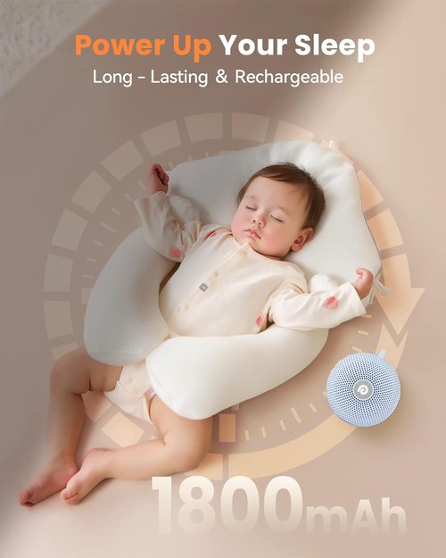 Dreamegg White Noise Machine - Portable Sound Therapy Device with 21 Soothing Sounds | Ideal for Home & Travel (Light Blue)