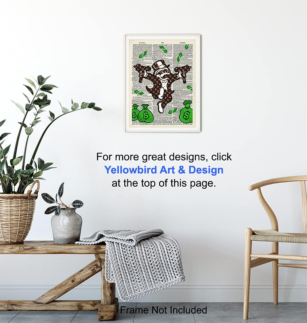 Urban Street Art Graffiti Wall Art Print by Fashion | Cool Upcycled Dictionary Poster for Home Decor - 8x10 Unframed