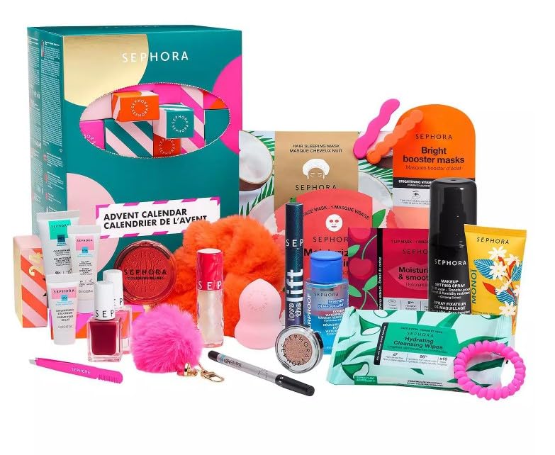 Sephora Collection Holiday Beauty Advent Calendar 2025 - 24 Luxurious Makeup, Skincare & Bath Gifts