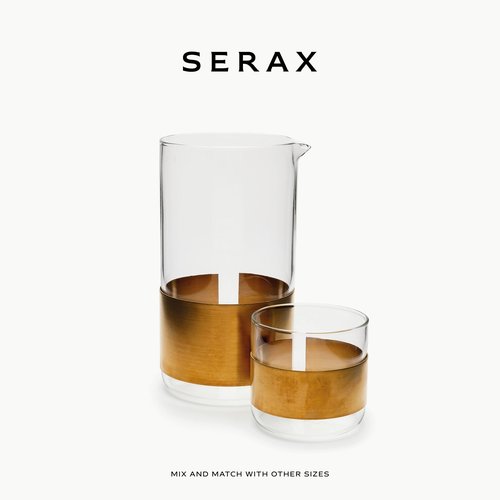 Serax Copper Glass Water Pitcher | Copper chemistry glassware by Niels Datema | Wine Carafe Decanter | Clear Bottle Container for cold Drinks | Beverage Dispenser for Fridge | Replacement