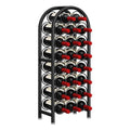 Dazioter Wine Rack Freestanding Floor Metal Holders Stands Organizer Storage 23 Bottles Black
