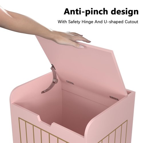 Aenuert Pink Storage Chests, Small Cube Organizer Box,Wooden Entryway Storage Bin For Home Clothes,Plant,Small Square Nightstand For Playroom,Bedroom,Nursery Room