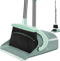 Ivandar Broom and Dustpan Set - Long Handle Combo for Easy Sweeping | Gray & Green