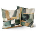 Giwawa Sage Green Gold Pillow Covers Abstract Green and Gold Throw Pillow Covers Set of 2 Modern Minimalist Square Pillow Case for Sofa Bed Living Room Home Decor 18 x 18 Inches