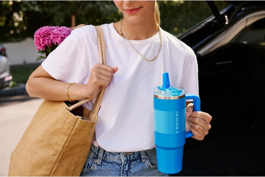 STANLEY Quencher ProTour 30 oz Tumbler - Leakproof Lid, Built-In Straw & Handle | Insulated, BPA-Free, Black Fade