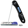 Instant Read Meat Thermometer by [Brand Name] - 1.2s Fast Read, ±1°F Accuracy, Foldable Probe, Auto-Rotating Display