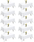 COCPOK 10Pack White Table Clothes,Rectangle Tablecloths for 6 Foot Rectangle Tables,59x102 Inch Wrinkle Resistant Washable Polyester Table Covers,Polyester Tablecloth for Wedding Party Banquet Dining