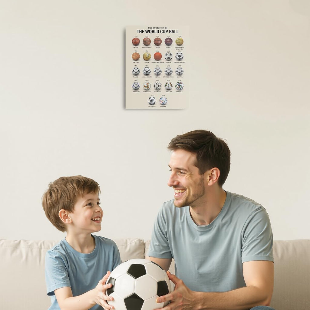 Soccer Gifts Canvas Wall Art - Framed Football Room Decor | Sports Paintings for Boys' Gallery - 11.4x15 Inch