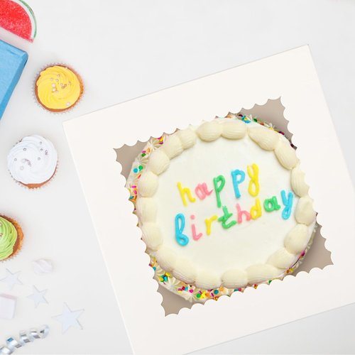 Cupplation Cake Boxes with Window and Cake Boards, 8 x 8 x 8 Inches, 3 Pack, Disposable Bakery Containers for Wedding, Birthday, Party (8 inch)