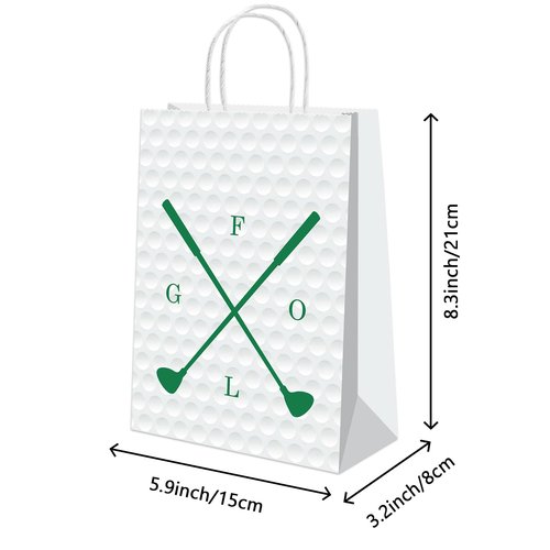 BQK 16Pcs Golf Goodie Bags Golf Themed Party Decorations Golf Party Favor Bags Golf gift bags Golf Birthday Party Supplies