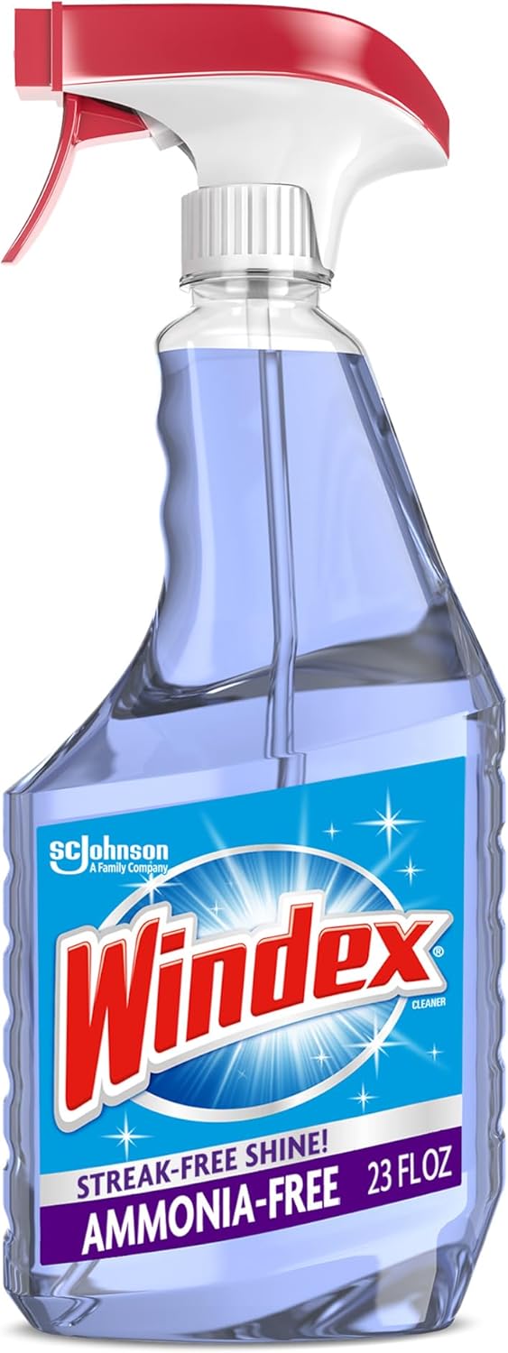 Windex Glass Cleaner Spray - Ammonia-Free Formula in 23 Fl Oz | Eco-Friendly Coastal Plastic