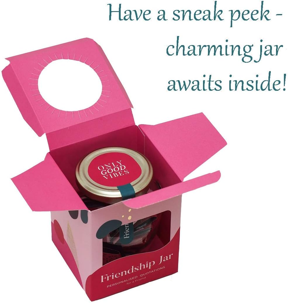 Only Good Vibes Gift Jar - 31 Positive Quotations for Friends, Sisters & Loved Ones | Perfect for Birthdays & Special Occasions