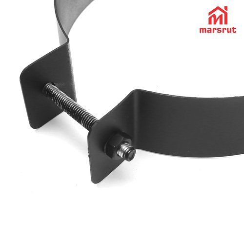 6 Inch Chimney Pipe Support Bracket for Single Wall Pipes, Adjustable Stainless Steel Vent Wall Mount Strap, Stove Pipe Clamp Hanger Holder, Stove Flue Liner Installation, Fireplace Vent Secure