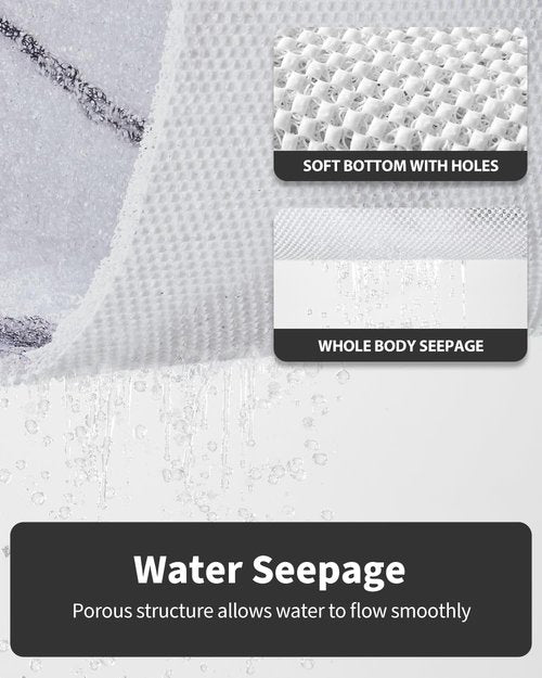 Non-Slip Bathtub Mat, 17x 30 Inch, Shower Mats for Bath Tub, PVC Loofah Bathroom Mats for Wet Areas, Quick Drying