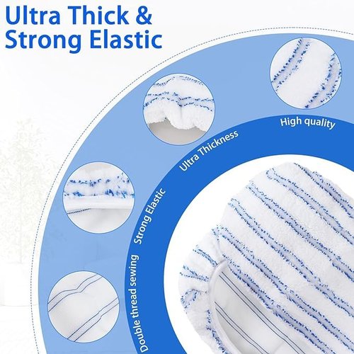 10 Pack Microfiber Mop Pads Covers Replacement Compatible with Oceda,Terry Cloth Mop Refills 15x8 Inch Pads for Wet Dry Hardwood Floor Cleaning, Washable & Reusable Mopping Pads