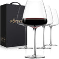 Red Wine Glasses Set of 4, Hand Blown Crystal Glasses-23 OZ,Large Burgundy Glasses- Light, Clear, Best for Wine tasting, Christmas, Anniversary, Birthday