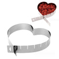 Stainless Steel Heart Shaped Cake Pan Adjustable Mousse Ring Cookie Cutter 6 Inch -10 Inch Cake Mold Baking Cake Mold, Heart Shaped Cake Pan, Family Birthday Party Christmas Baking Tool 8 Inch