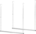 Storage Maniac Adjustable Closet Hanging Rod - Space-Saving Organizer | 2 Pack Chrome