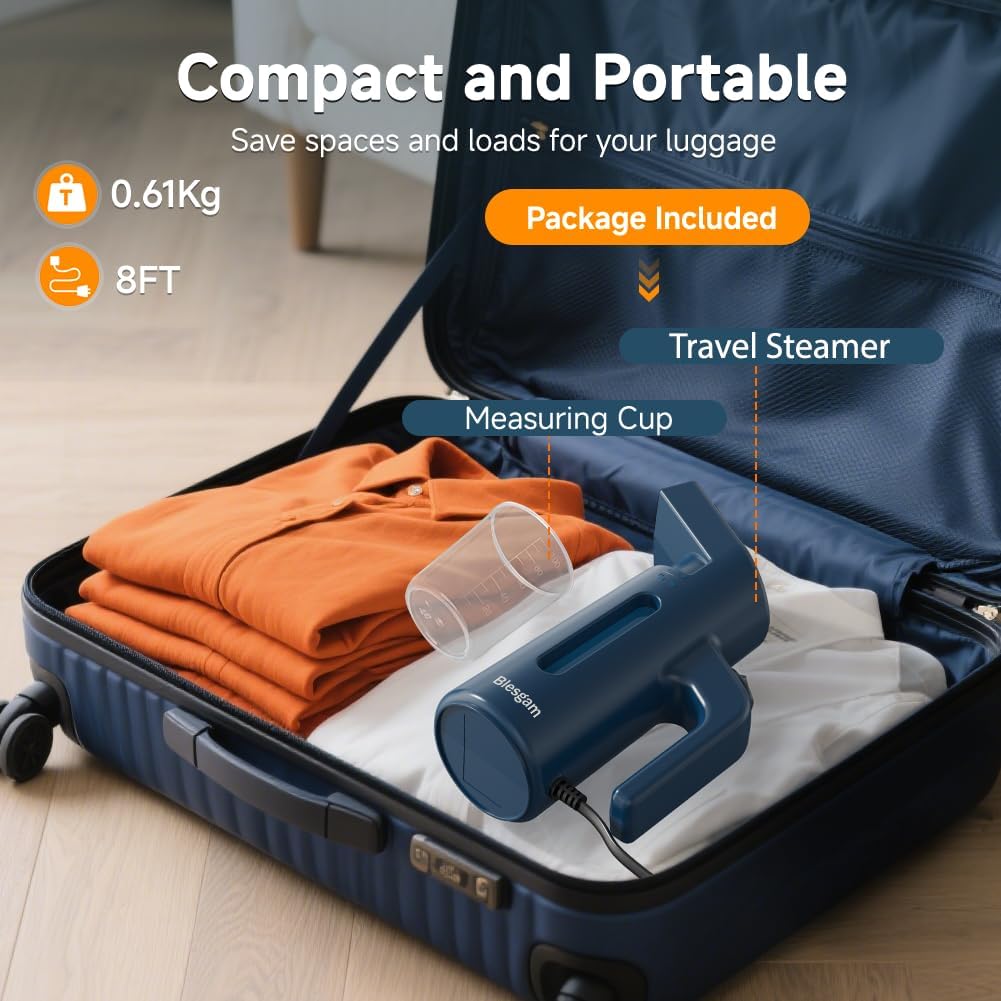 Skiennix Clothes Steamer - 700W Fast Heating with 180ML Water Tank | Ideal for Home & Office
