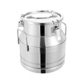 20L/5.25Gallon Stainless Steel Milk Can - Heavy Duty Milk Jug Bucket with Ergonomic Handle and Tight Lid, SS Liquid Solid Container, Non-Slip Base, Seamless Design, Simply Rinse for Clean