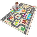 Kids Rug Play Mat for Toy Cars,City Life Road Traffic Educational Carpet,Have Fun Throw Rug,Non-Slip Nursery Rug for Boy and Girl Bedroom 80×120cm/31×47in