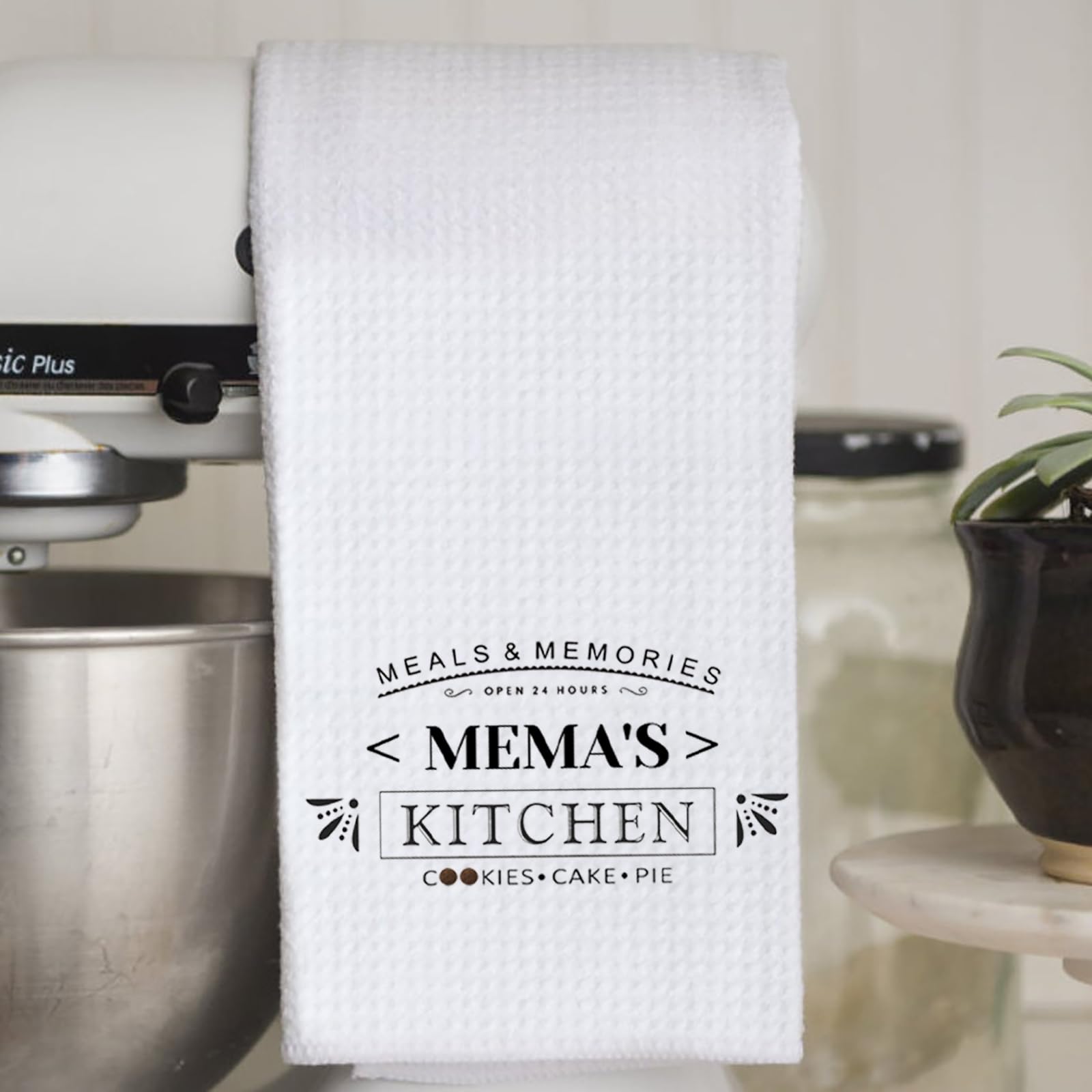 WCGXKO Mema Kitchen Towel - Dish Towel for Mema Birthday Gift (24 Hours)