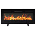 DUMOS 42" Freestanding Electric Fireplace, 1500W/750W Wall Mounted or Recessed Insert Fireplaces Heater with Remote Control,13 Adjustable Flame Color, 12H Timer, Touch Screen, Inky