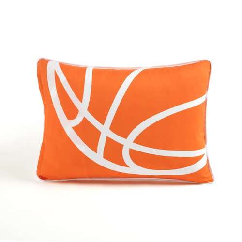 Lush Decor Basketball Game Reversible Quilt Twin Size 4 Piece Set, White & Navy - Kids Bedding Set - Twin Size Quilt - Sports Décor
