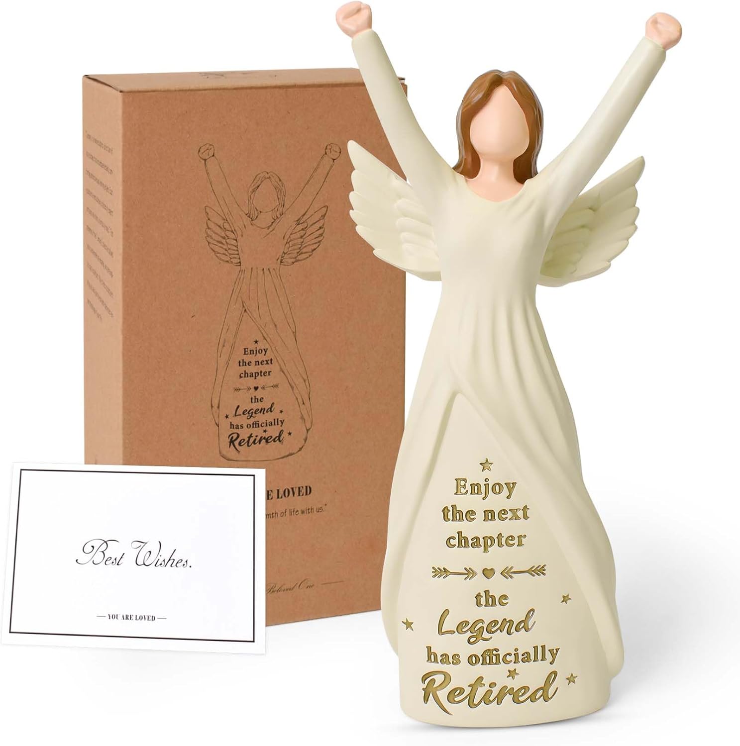 Regine Switzerland Retirement Gift - 7.5” Retired Angel Figurine | Perfect for Women, Coworkers & Friends
