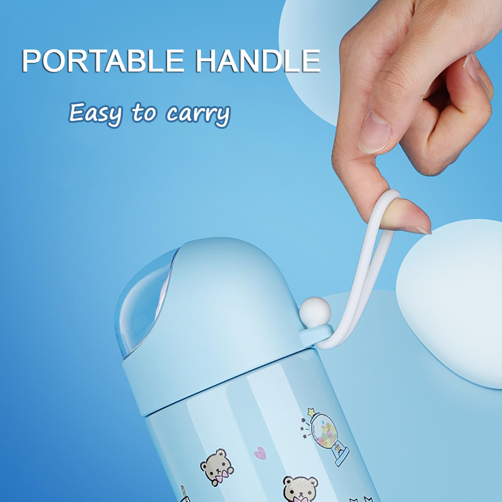 Anime Water Bottle Cute Water Bottle Stainless Steel Vacuum Insulated Coffee Mug Coffee Travel Mug, Keeps Beverages Hot or Cold