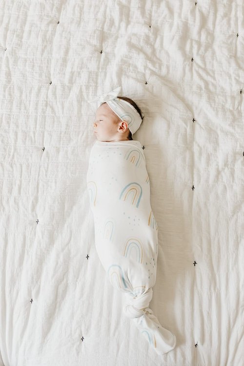 Copper Pearl Large Premium Knit Baby Swaddle Receiving Blanket Skye