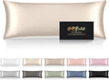 Mulberry Silk Body Pillow Case - Smooth, Cooling & Anti-Acne Zipper Cover | 20x54 Inches, Beige