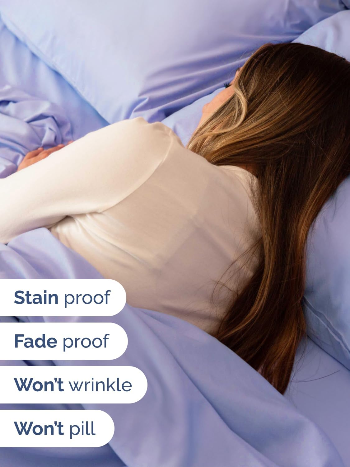 Skiennix Extra Deep Split King Sheet Set - 7 Piece Breathable Cooling Bedding - Soft Wrinkle-Free Lavender