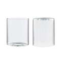 Aspen Creative 23648-60-2 Clear Glass Shade, 1-5/8" Fitter Size, 4-5/8" Diameter x 5-3/4" Height, 2 Pack