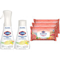 Clorox Cleaning Bundle Disinfecting Mist Lemon & Orange Blossom Scent 1 Spray Bottle, 1 Refill, 16 Fl Oz Each Scentiva Disinfecting Wipes, Pacific Breeze Coconut Scent-3-Pack-75ct Each