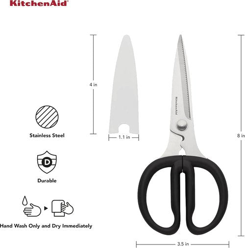KitchenAid Universal Stainless Steel Shears - Versatile Utility Tool in Black