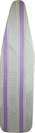 HOMZ Premium Replacement Cover & Pad - Standard Width Ironing Board, 13-15" W x 53-55" L, Purple Stripe