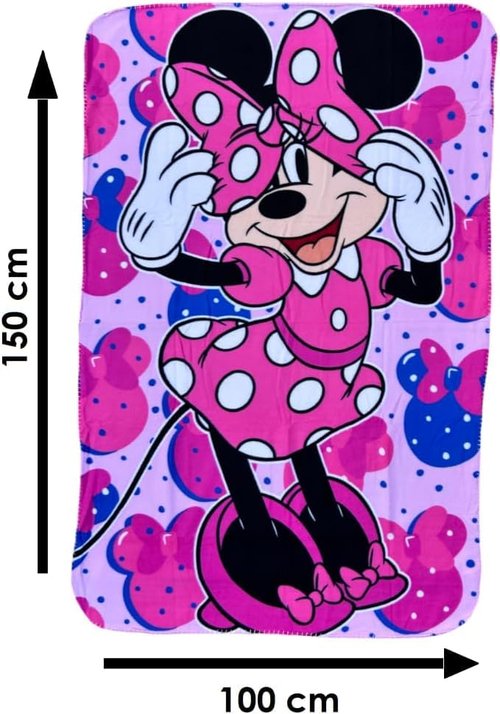 MINNIE MinnieMouse Cozy Fleece Throw Blanket 40 x 60 (Red)