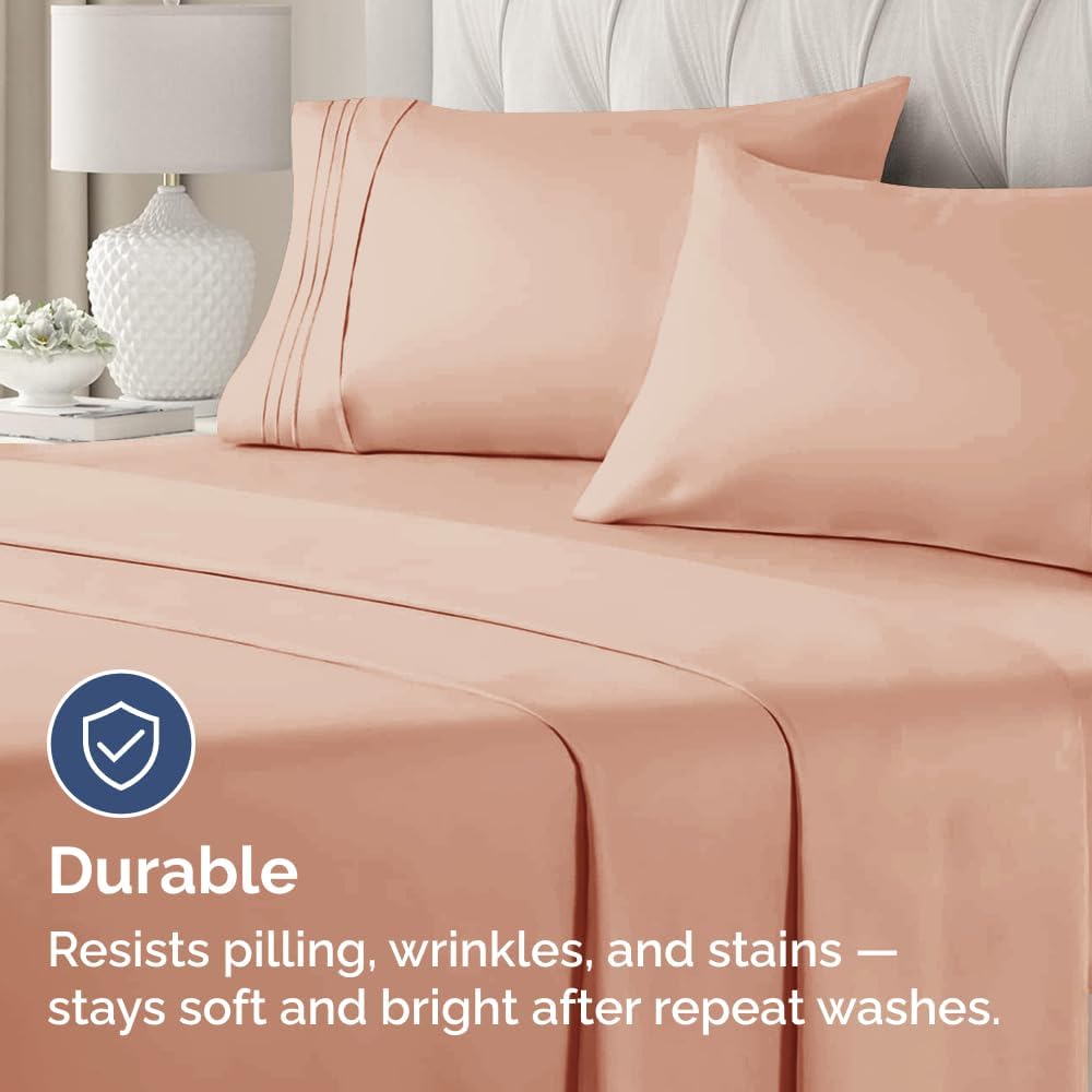 Skiennix Queen Pillow Cases Set of 2 | Ultra Soft Hotel Quality, Wrinkle-Free, Stain Resistant - Mauve