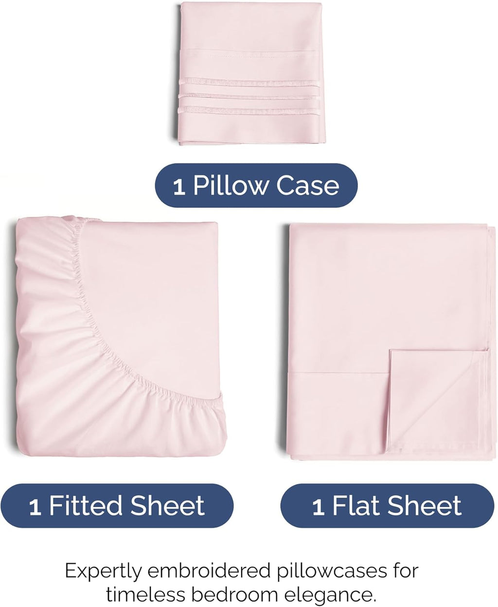 Skiennix Twin XL Sheet Set - Comfy Cooling Bed Sheets | Luxury Hotel Quality - Deep Pockets, Lavender Pink