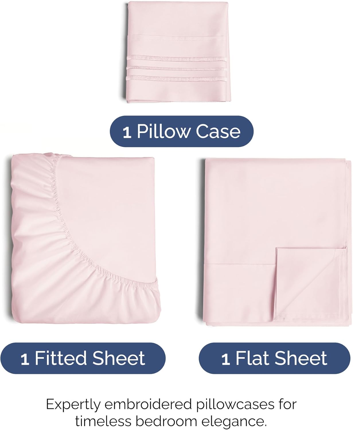 Skiennix Twin XL Sheet Set - Comfy Cooling Bed Sheets | Luxury Hotel Quality - Deep Pockets, Lavender Pink