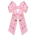 Skiennix Western Hair Bows - Jeweled Cowgirl Clips for Women | Big Pink Hair Accessories
