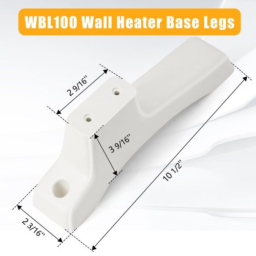 Criditpid WBL100 Heater Legs Support for Dyna Glo and Comfort Glow Heater, Vent-Free Wall Heater Base Legs Stand Bracket, Floor Mounting Kit, Replacement Dyna Glo WBL100 Heater Legs Parts, 2-Pack