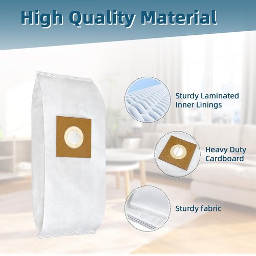 12 Pack Type Y HEPA Vacuum Bags Replacement for Hoover WindTunnel Upright Style Y, Z, YZ Vacuum Cleaners, 4010100Y Filter Bag