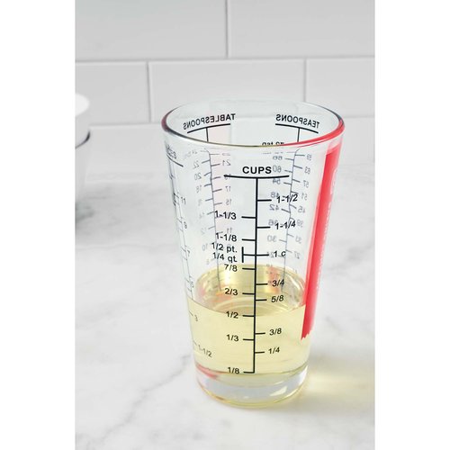 King Arthur Baking Company Mix N Measure Glass, Heavyweight Glass, Multi-Purpose Liquid and Dry Measuring Cup
