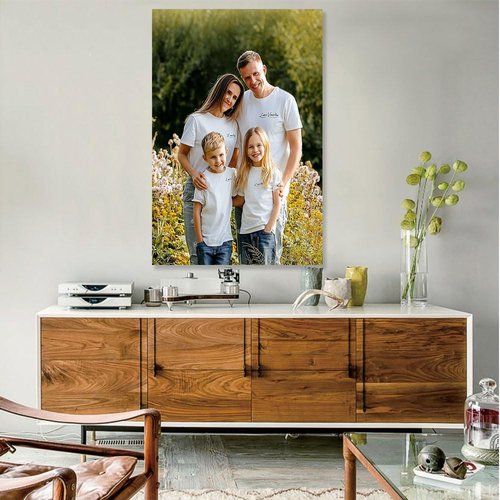 Custom Canvas Prints - Personalized Wall Art with Your Photos | Framed 11x14 Inch for Family & Pet Gifts