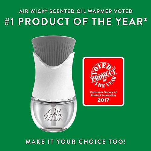 Air Wick plug in Scented Oil Warmer, White, Essential Oils, Air Freshener, 2 Count
