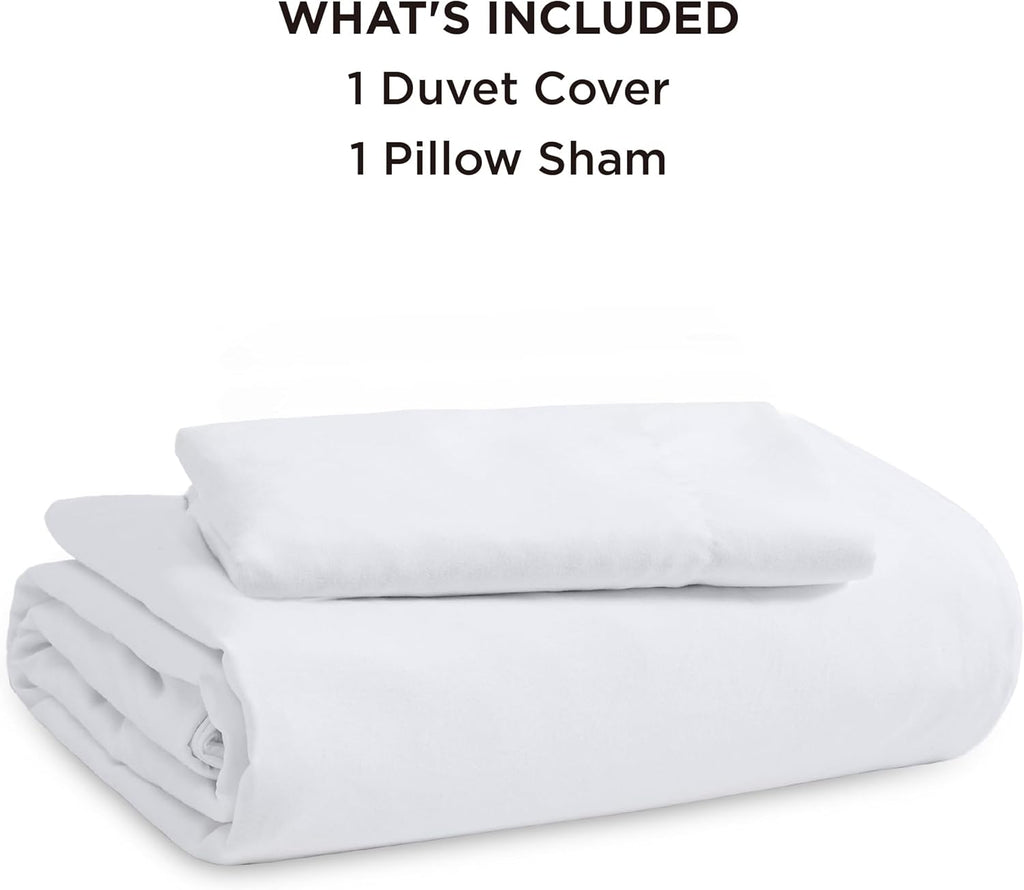 Bedsure Duvet Cover Set - Extra Soft Prewashed Cotton-Like Polyester | Twin/Twin XL, White, Zipper Closure